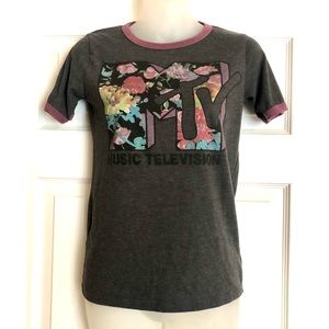 Floral MTV Graphic T-shirt